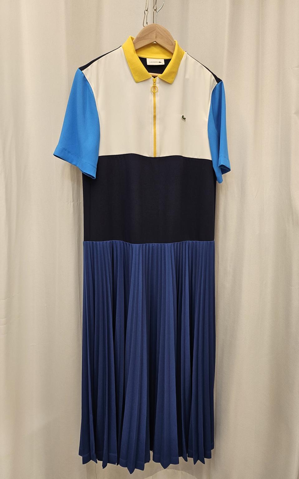 라코스테 컬러블록 플리츠 원피스 34