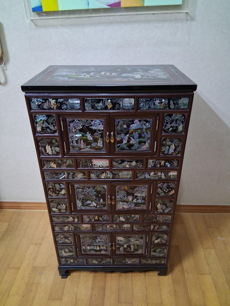 자개애기삼층장 자개장