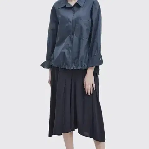 더한섬타임 TIME 원포켓 스트링 셔켓 자켓 사이즈 160(F)