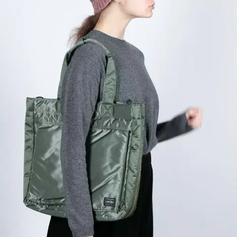요시다 포터 탱커 2way 토트백 세이지 그린 622-76673
