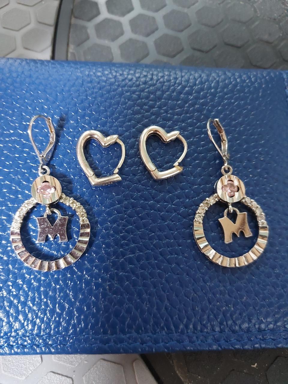 메트로시티 정품 실버 귀걸이,하트귀걸이