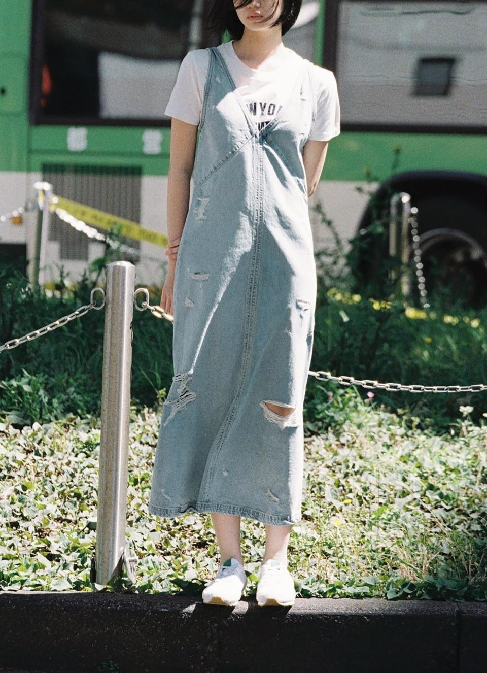 자라 디스트로이드 데님 롱원피스(정가79900)