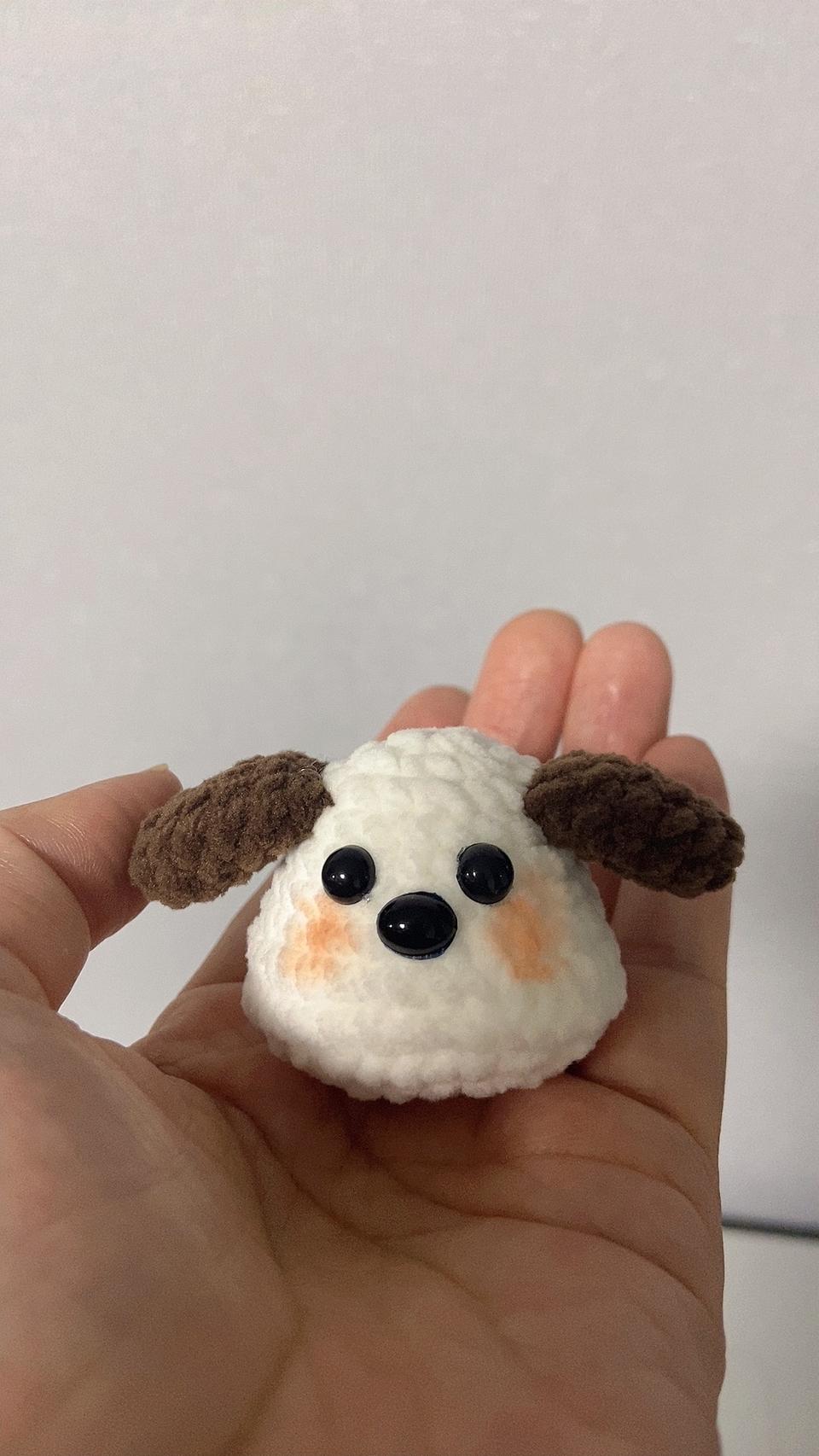 귀여운강아지키링 가방고리 손뜨개 핸드메이드 뜨개인형