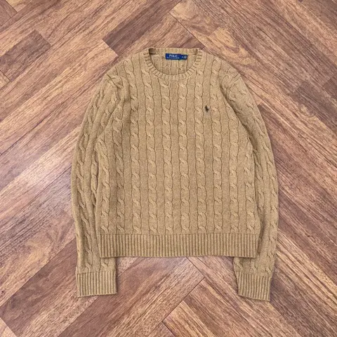 M(105) 폴로 랄프로렌 케이블 라운드 니트