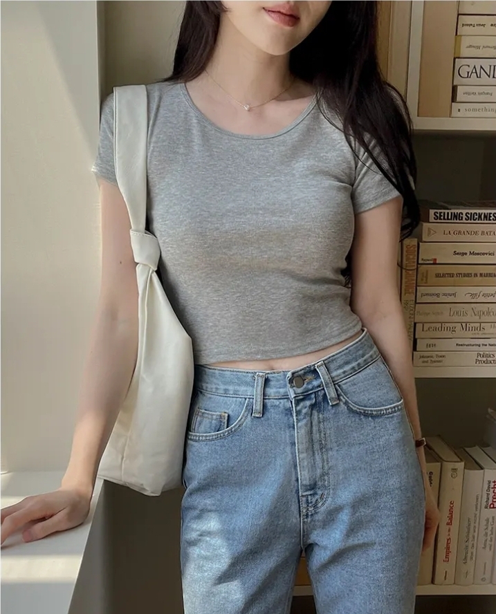 유넥 반팔 티셔츠 그레이