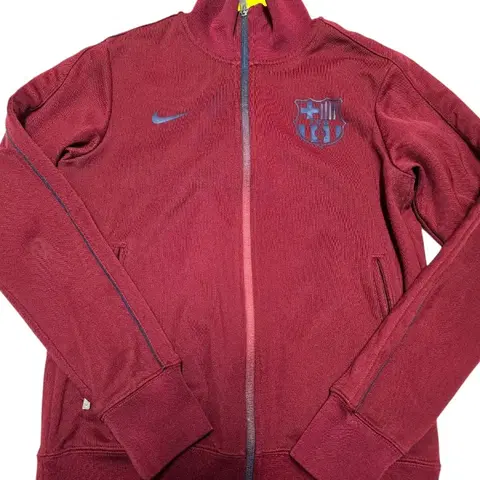 나이키12-13 바르셀로나 시그니처 로고 유니폼 트랙탑 져지 버건디 s