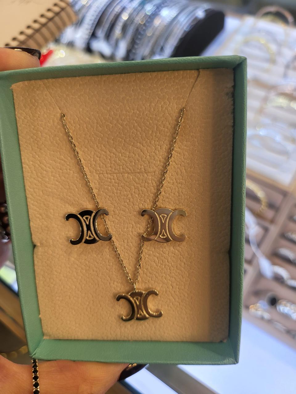 92.5실버 목걸이,귀걸이 셋트