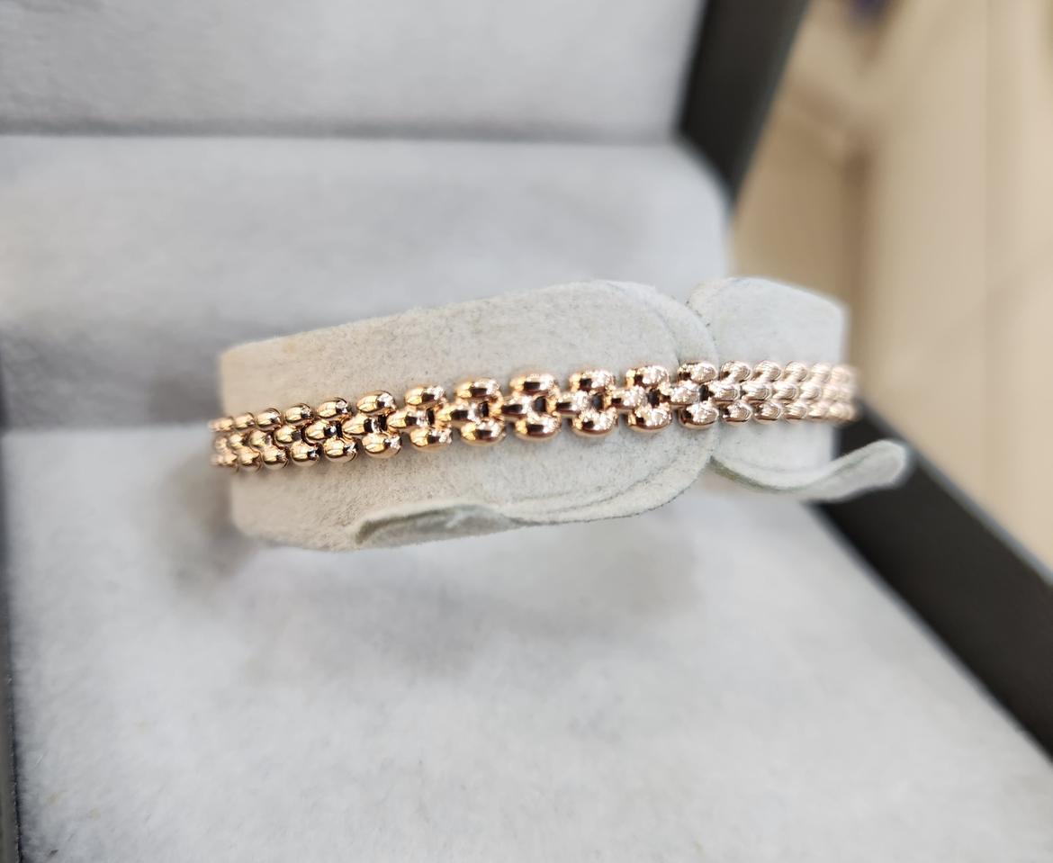 14K 로즈골드 서브 팔찌