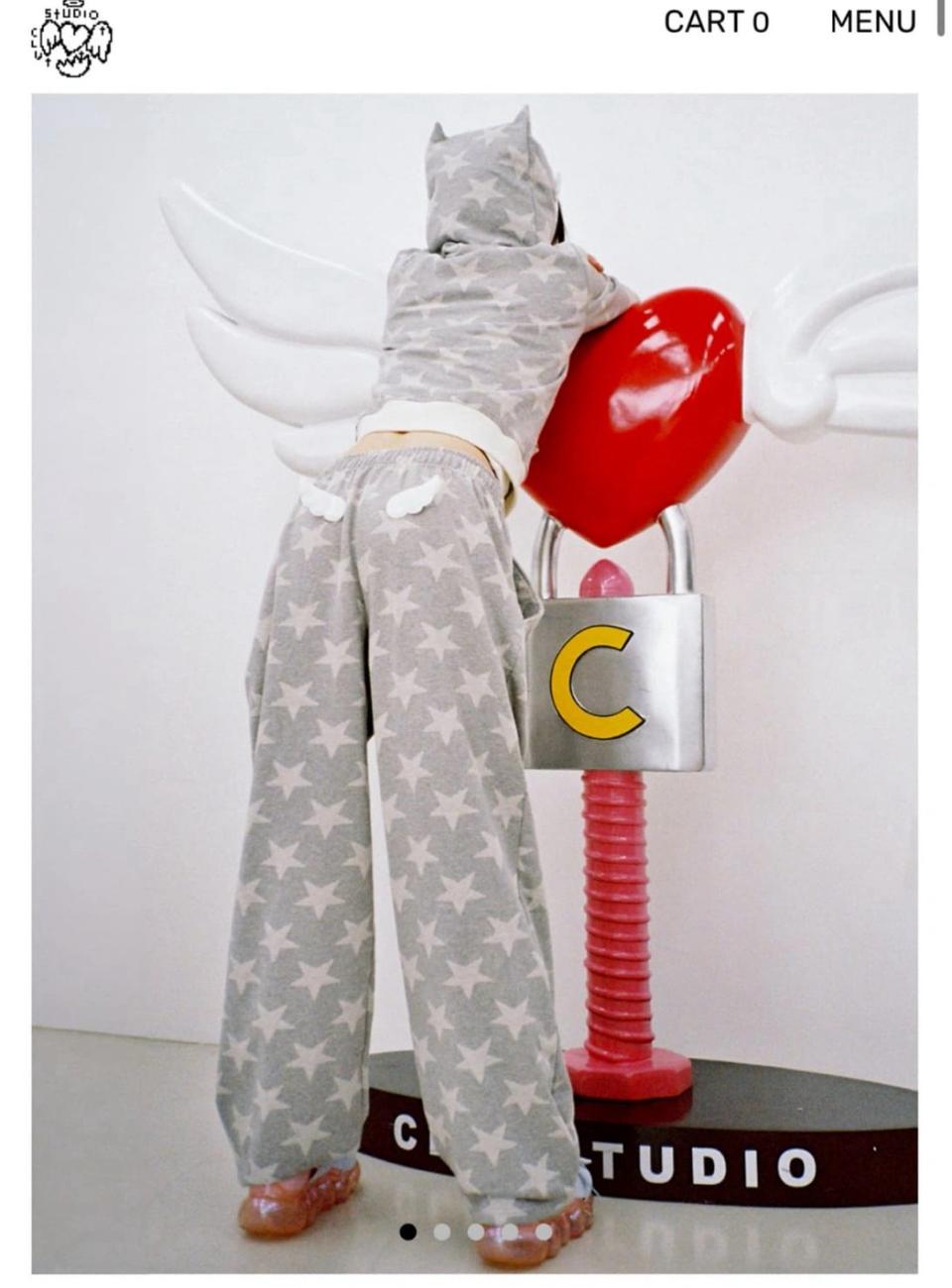클럿 스튜디오 별의 천사 날개 트랙 팬츠