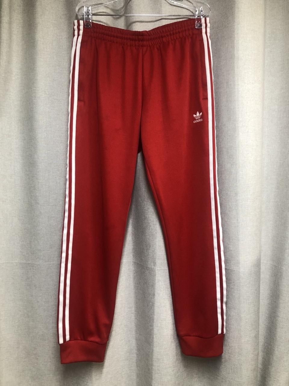 아디다스 삼선 레드 트랙 팬츠 (2XL)