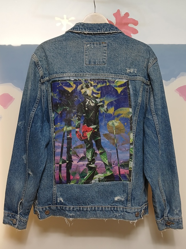 (XL) 자라 ZARA 프린팅 데님 청자켓