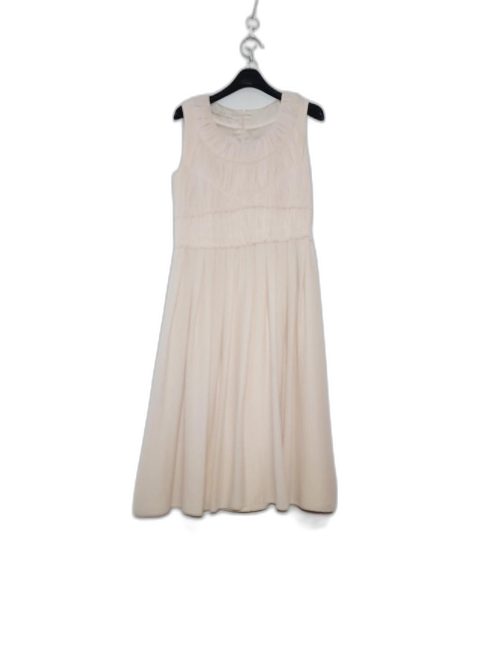 JIGOTT 지곳 상단 주름 포인트 민소매 롱원피스