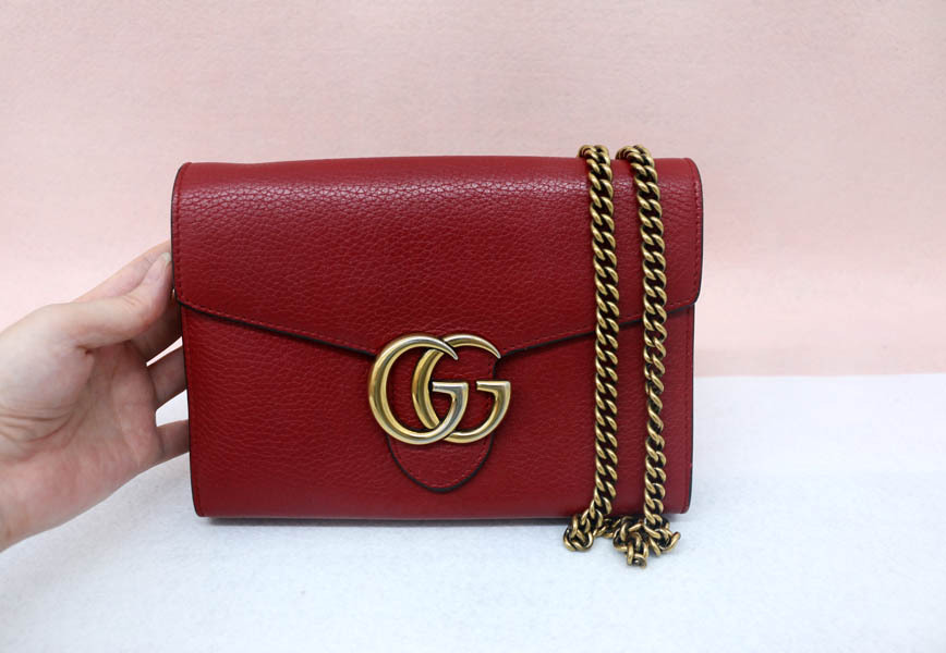 정품) 구찌GG마몽 여자크로스 숄더백