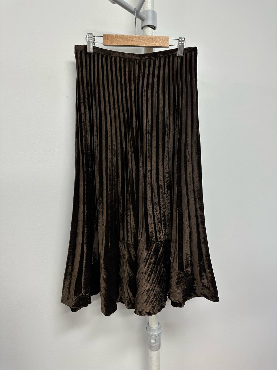 이세이미야케 플리츠 벨벳 스커트