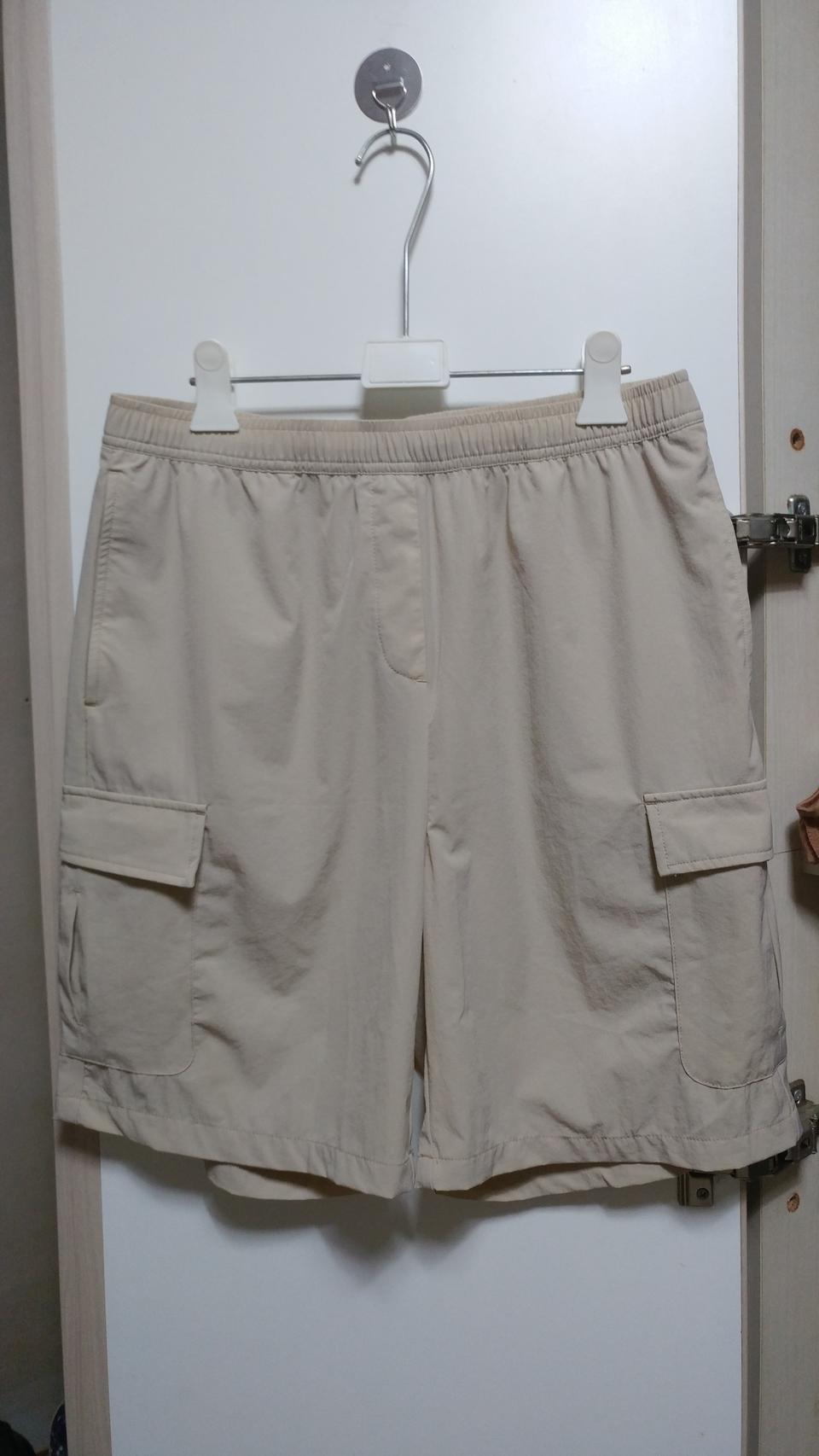 새상품)베이지 나일론 반바지 카고 반바지