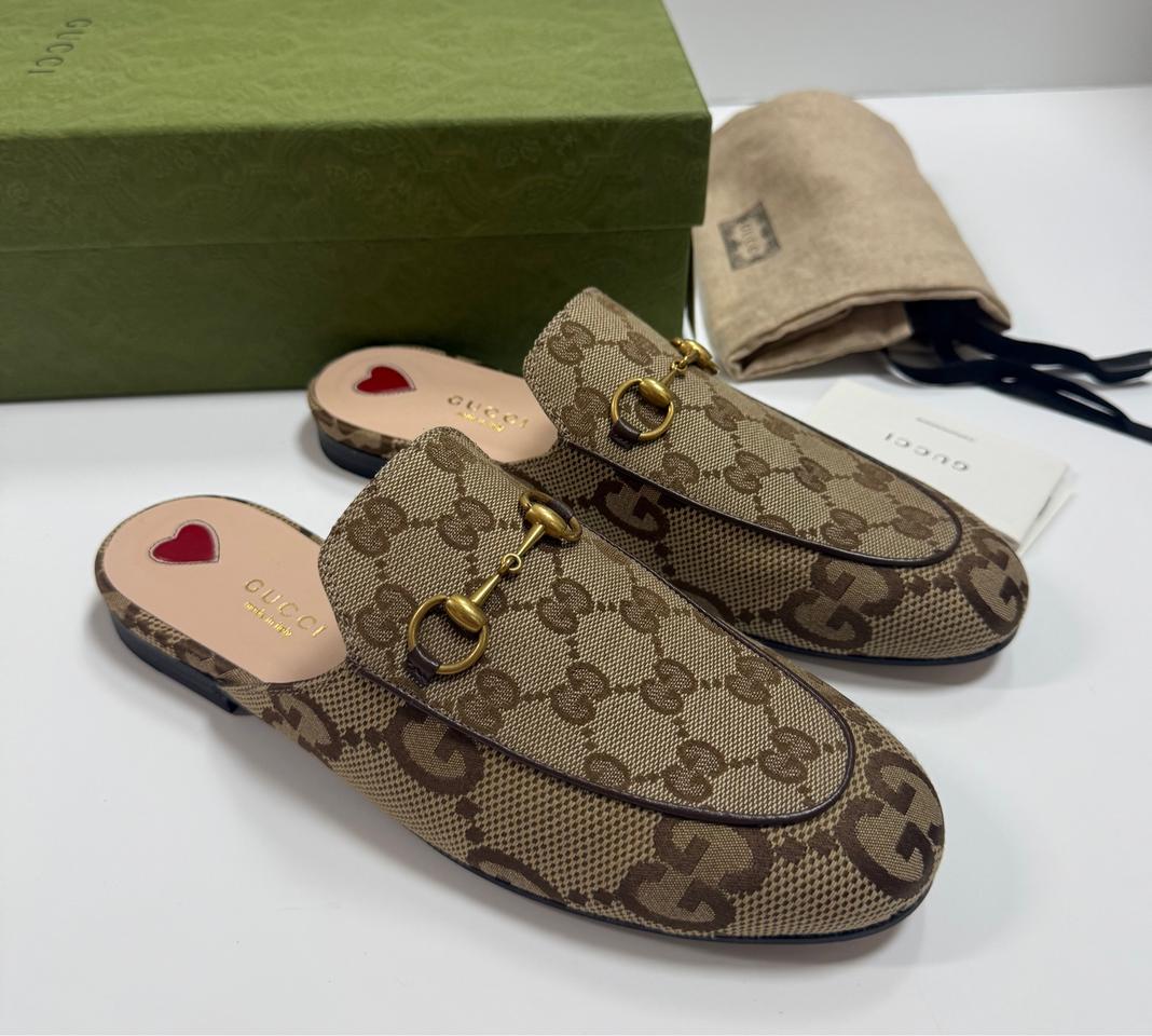 구찌 여성 자카드 뮬 샌들 슬리퍼  gg  gucci