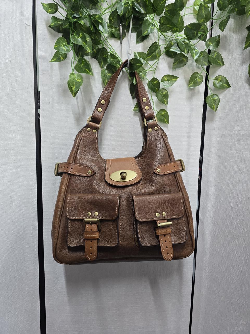 ♦멀버리통가죽숄더백