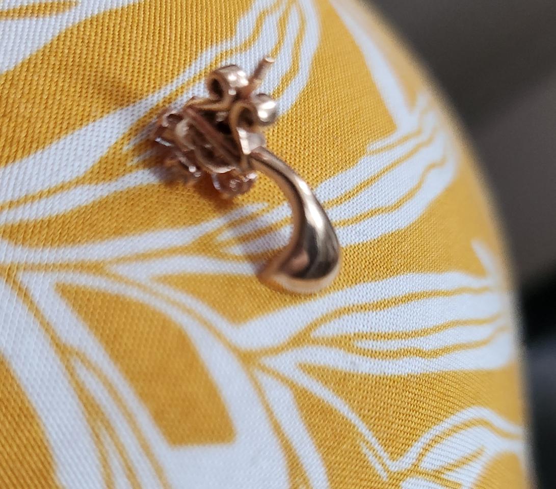 14k 블루다이아 귀걸이잠금꽃이 정가 52만이상