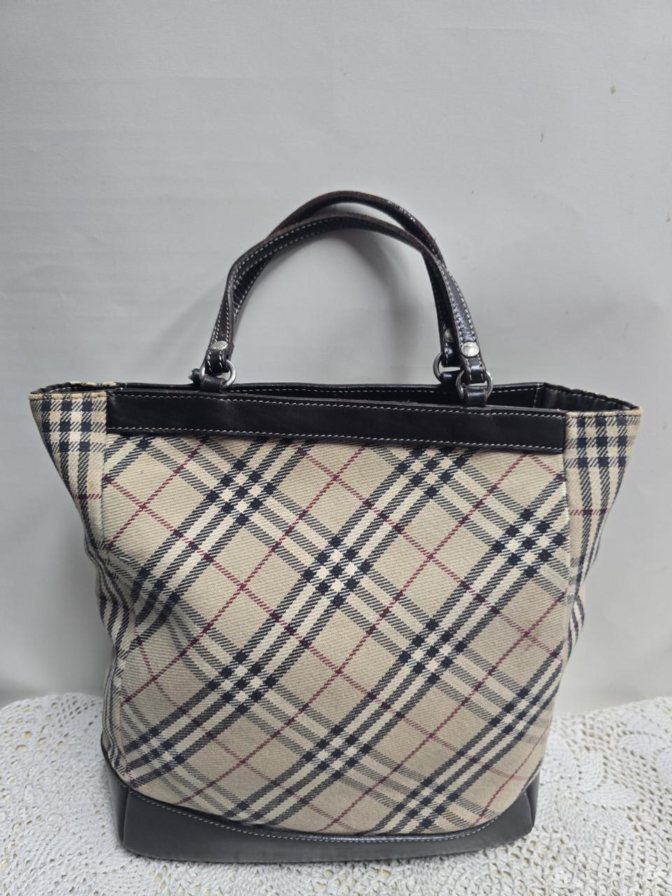 버버리 블루라벨 노비체크 토트백