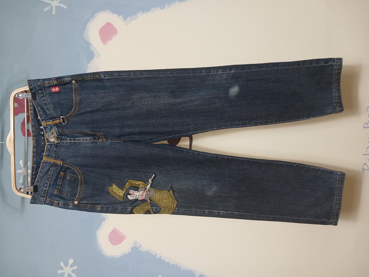 (30~31) 오사카 빅트레인 자수 데님 팬츠 청바지