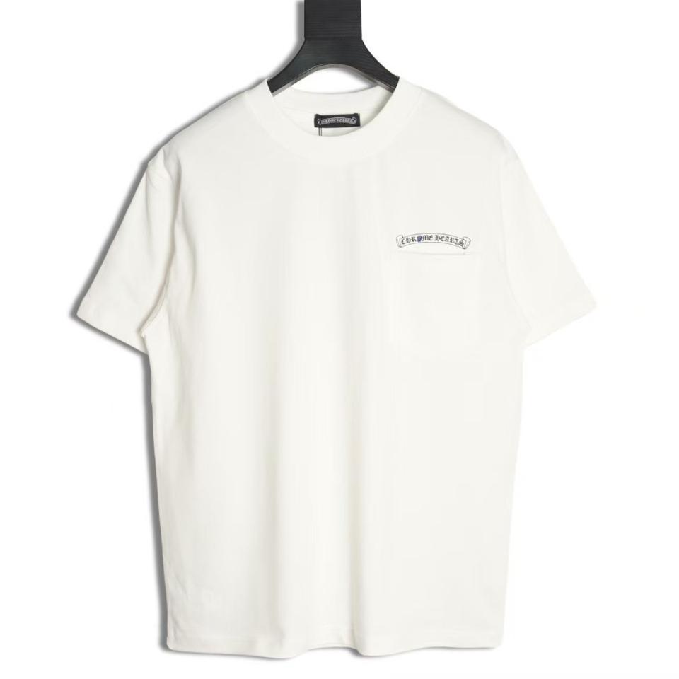 크롬하츠 화이트 라운드 티셔츠