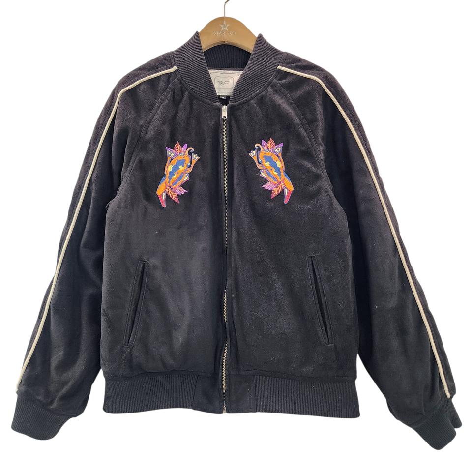 [M] 로맨틱크라운 스웨이드 블루종 자켓