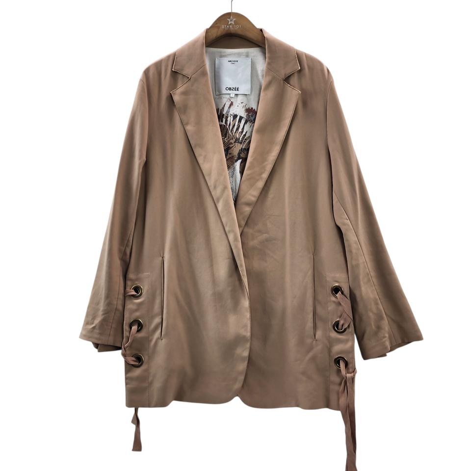 [1] Obzee 오브제 벨티드 오픈 자켓