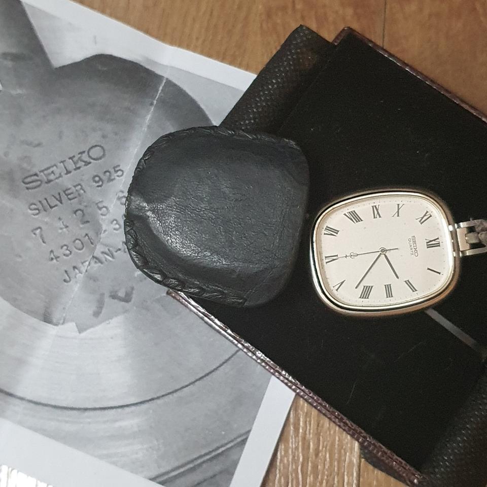 세이코 포켓 시계 전체순은 실버 925, 일본산 회중시계