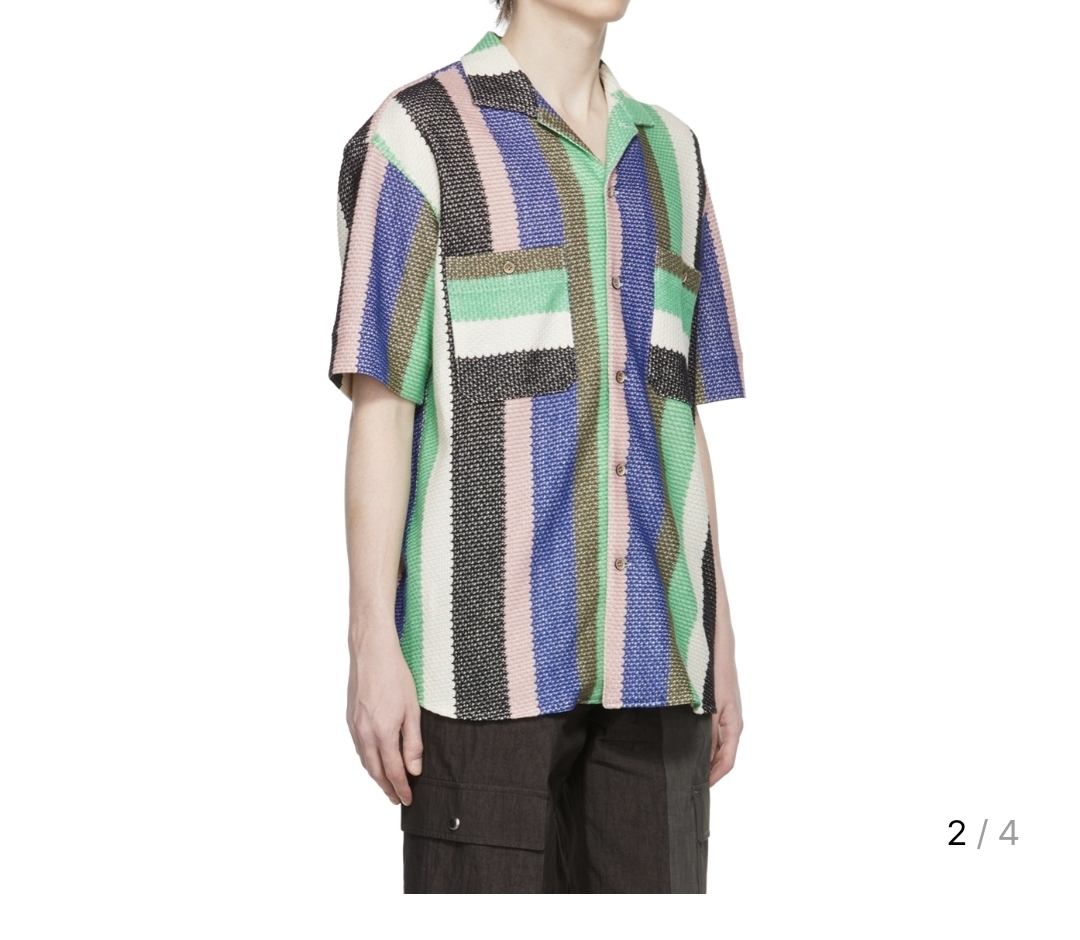 앤더슨벨 스트라이프 반팔 셔츠