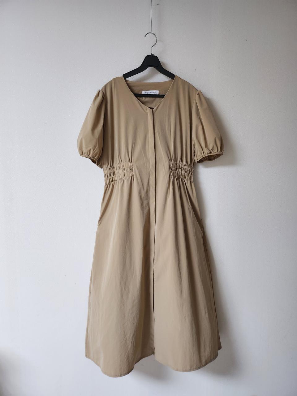 올지퍼브이넥 원피스 F