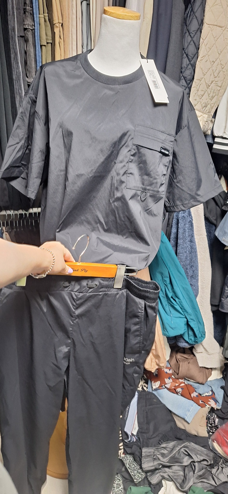 캘빈클라인여자 트레이닝세트 100사이즈 새옷