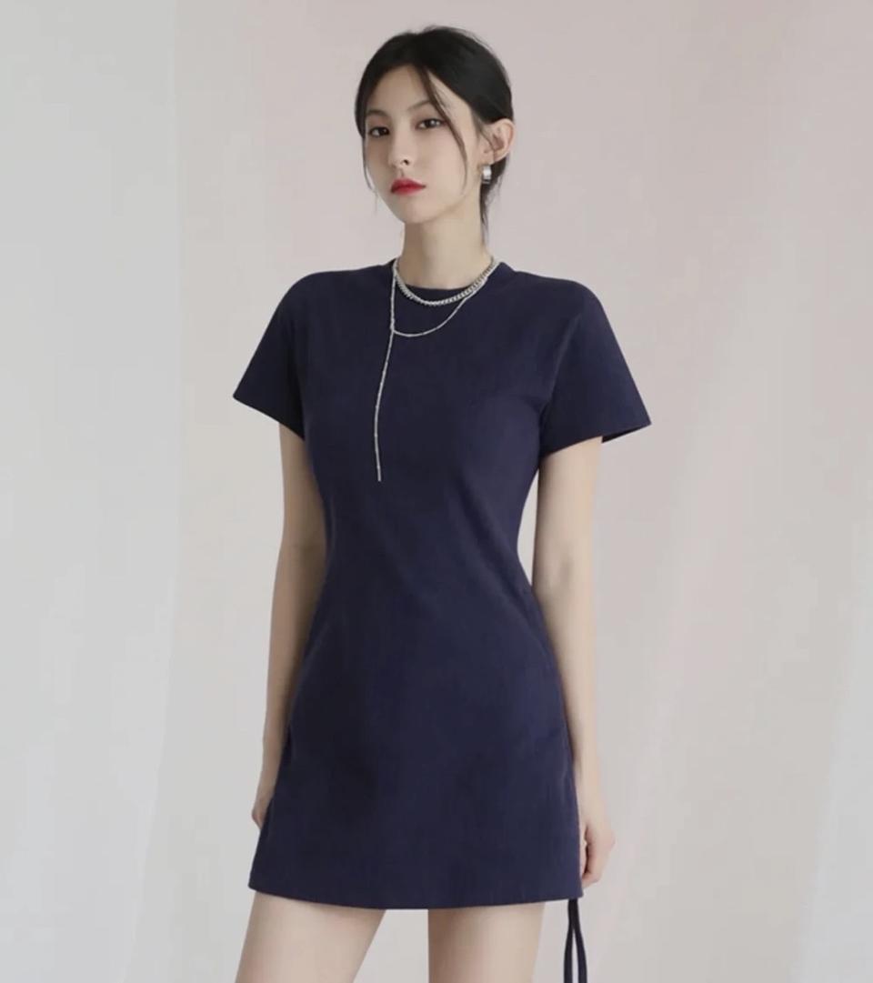 어반드레스 네이비 미니드레스(롱탑)