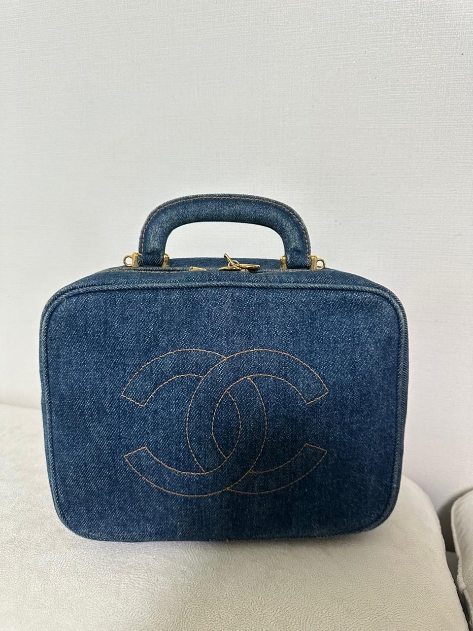 샤넬 1977 데님 코스메틱 백