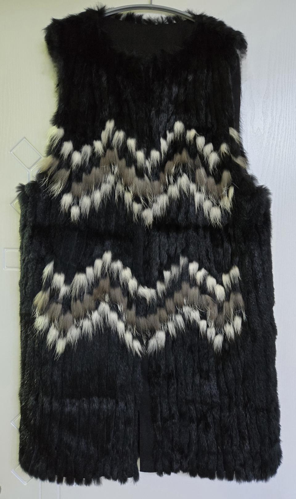 (새상품)천연 레빗,폭스털 믹스 롱베스트