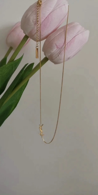 생로랑 YSL 로고 목걸이