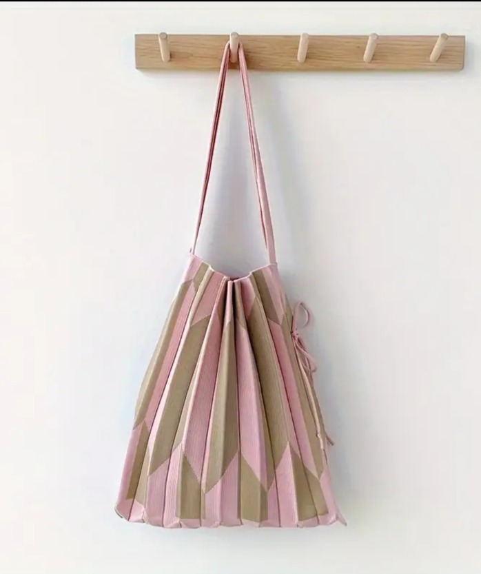 주름 핑크 가방