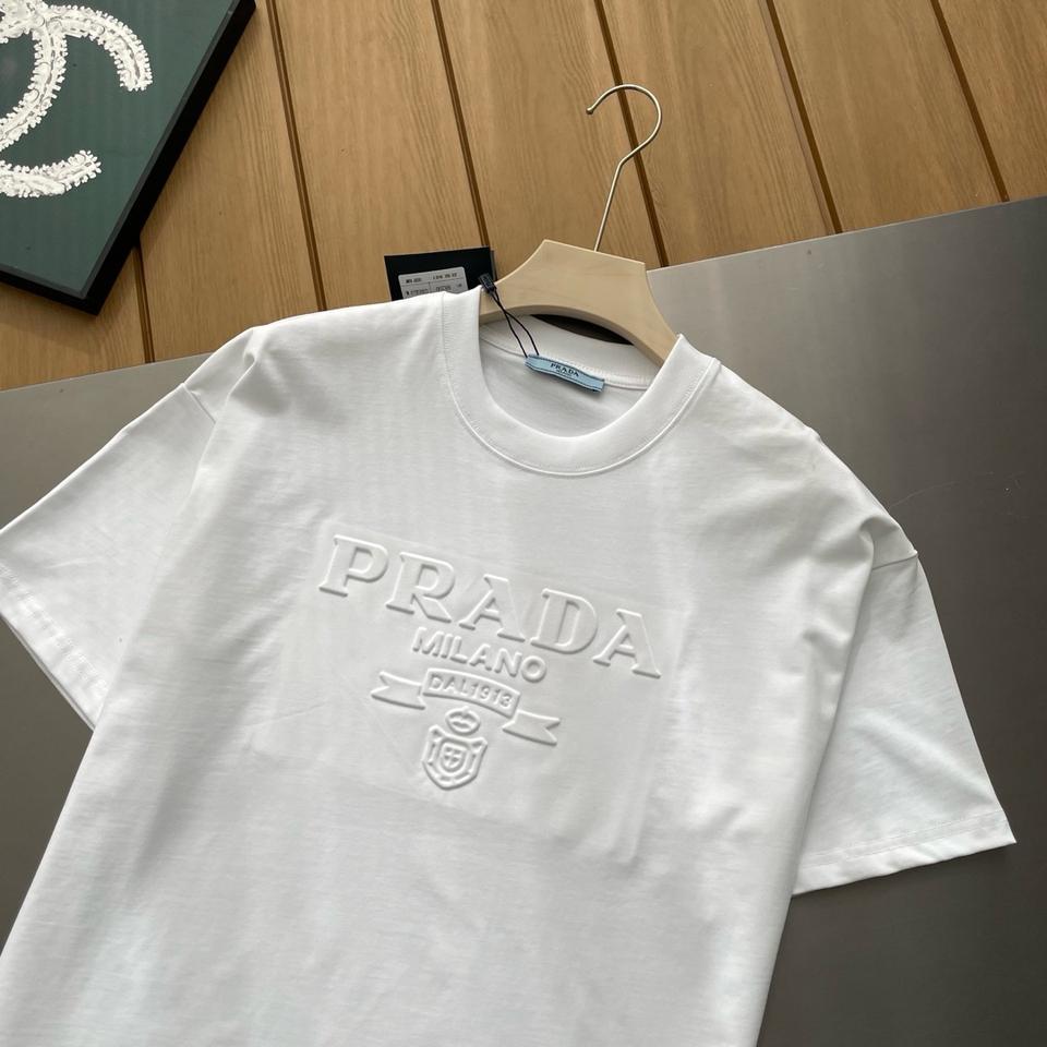 프라다 화이트 티셔츠