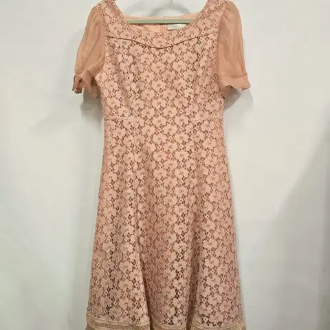 지고트 jigott 레이스 핑크 반팔 원피스