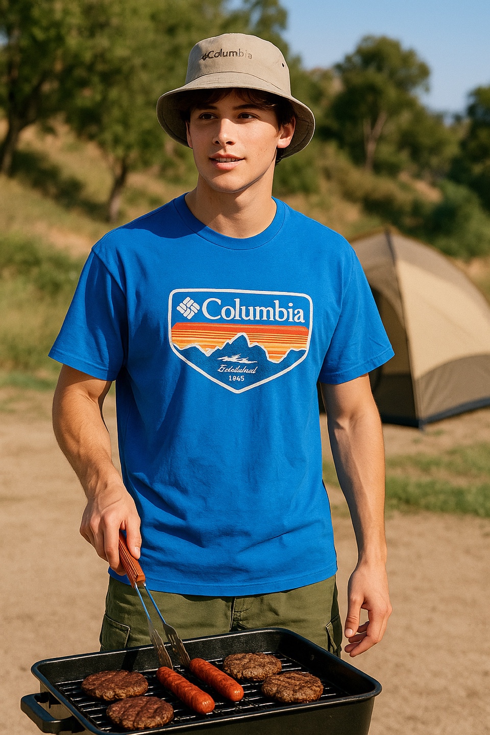 콜롬비아 정품 그래픽 반팔티 / 남성용 XL사이즈 / 캐나다 구매