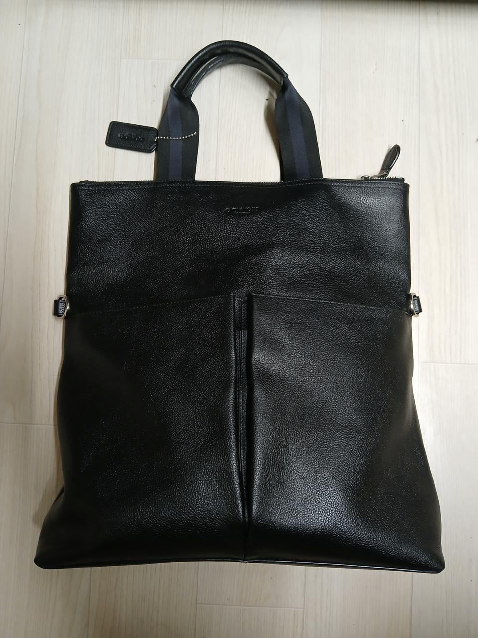 남녀공용 코치 찰스 폴드 오버 소가죽 토트백