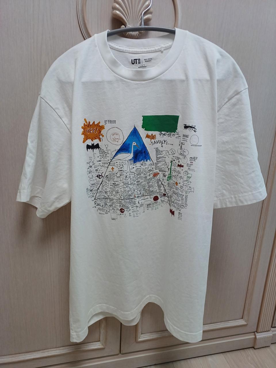 미사용 유니클로×장 미셸 바스키아 콜라보 반팔 티셔츠