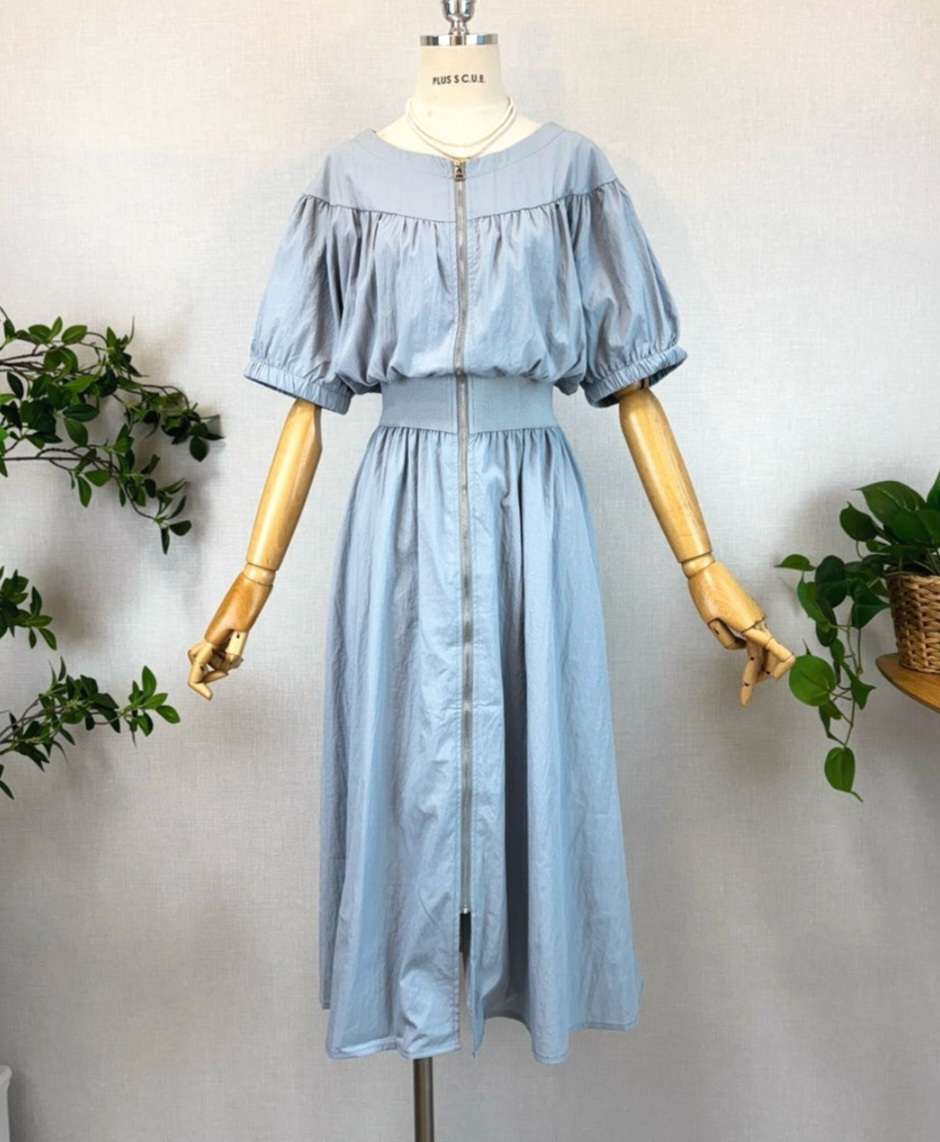 [새제품] 소라 집업 바스락 롱원피스