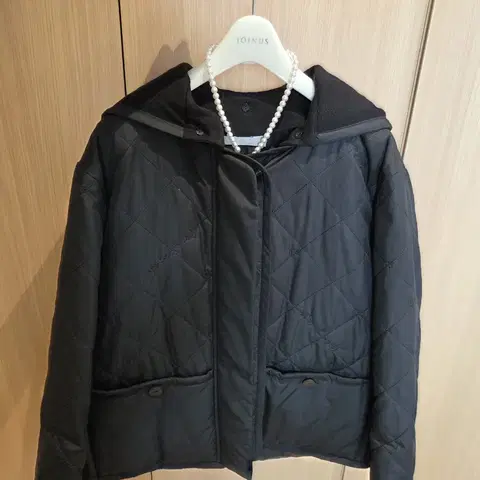 한섬 SJSJ 구스다운 후드 패딩점퍼