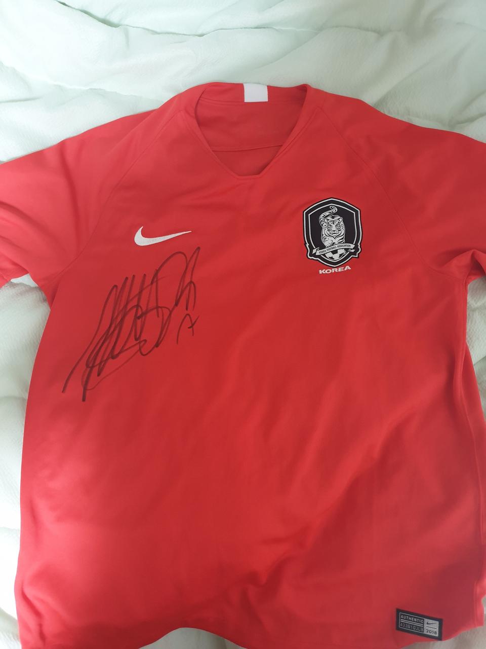 2018 축구 국가대표 유니폼 손흥민 싸인 티셔츠 나이키