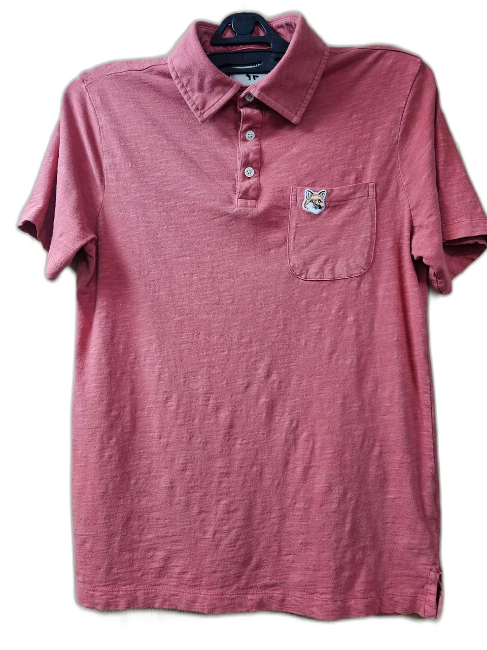 메종키츠네 폭스 패치 반팔 폴로 티셔츠