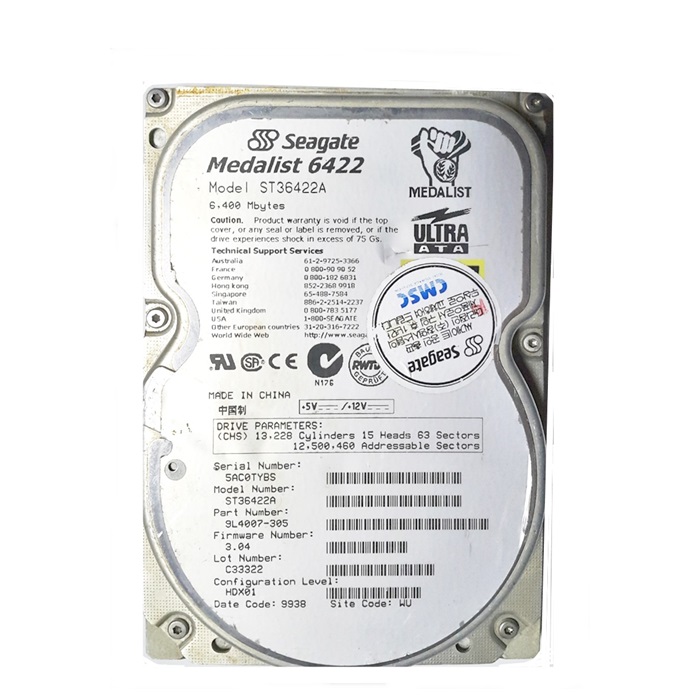 중고 하드디스크   Seagate ST36422A  6.4G IDE