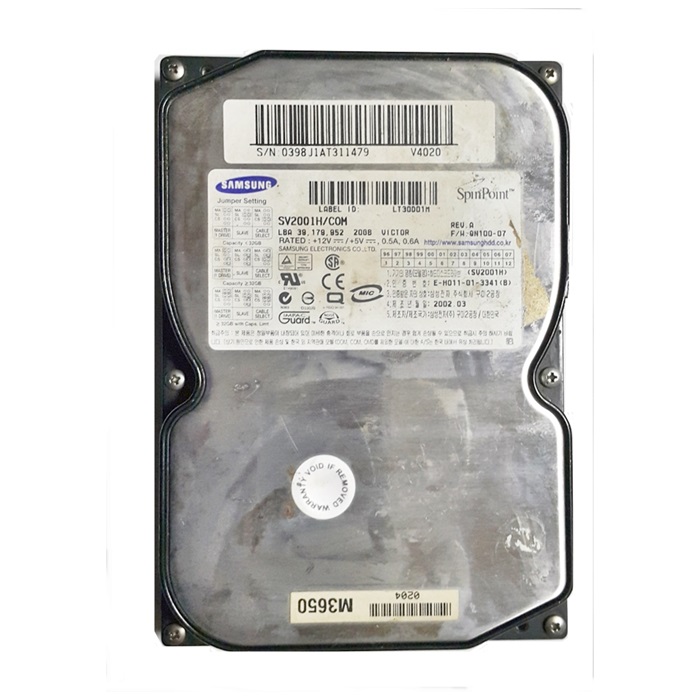 중고하드디스크  Samsung SV2001H COM 479 20G IDE