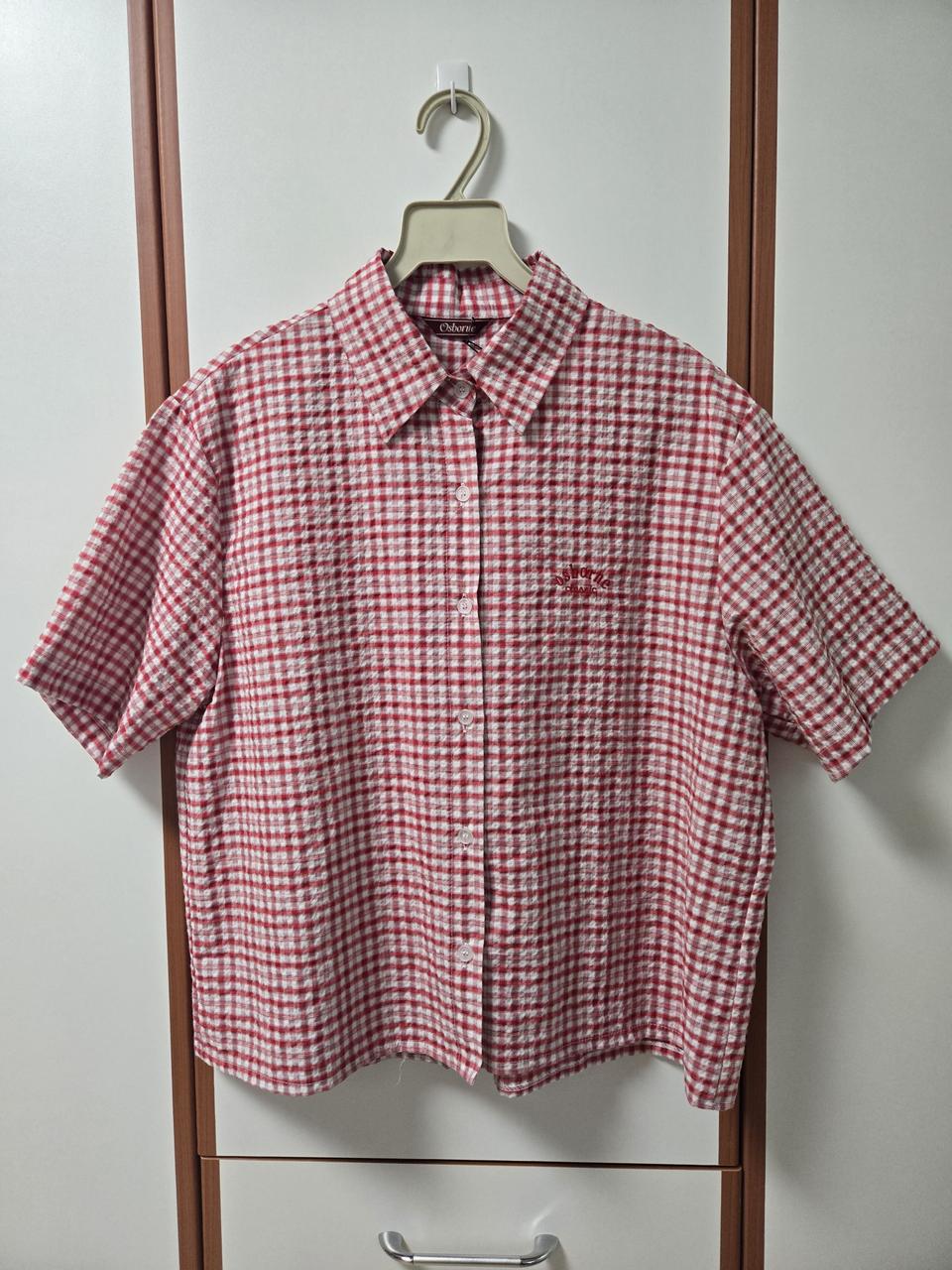 시어서커 면 남방블라우스(새상품)