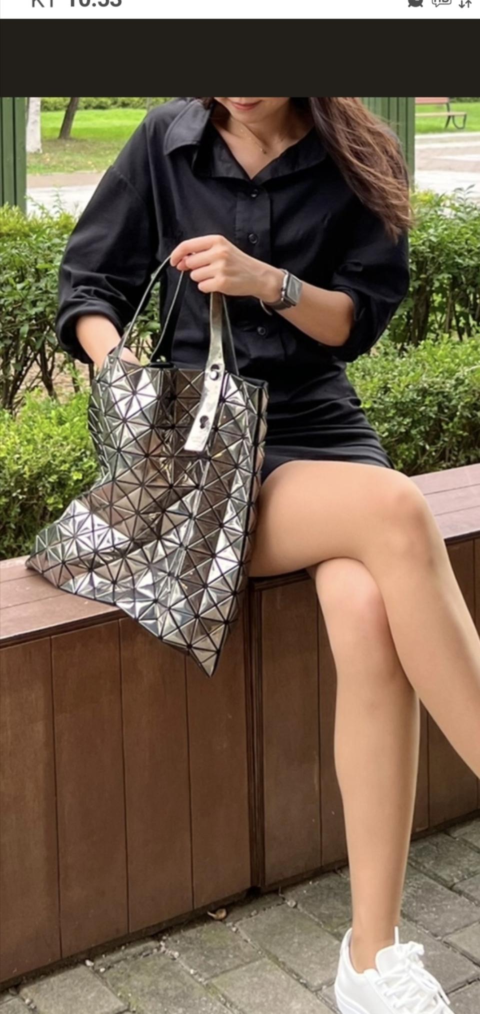 바오바오백 플래티넘 건메탈 라지 정품S급(한글텍)