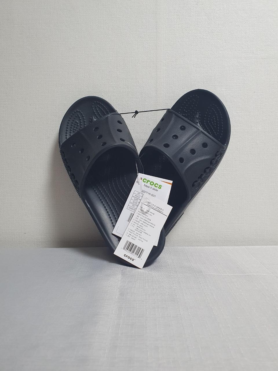 [새상품] 인기템✨ 크록스 바야밴드2 블랙 250mm 가벼운 슬리퍼 